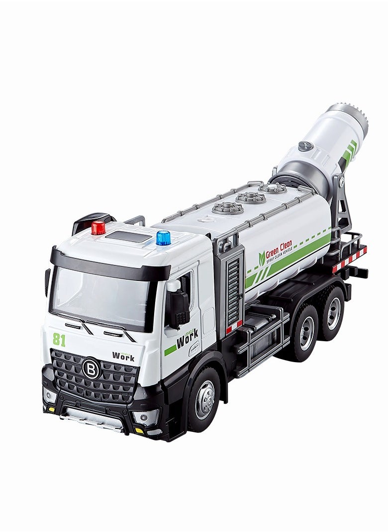 GULFLINK Water Spray Music and Sound Scale City Utility Vehicle Toy Alloy Car for Kids White  - Image 2