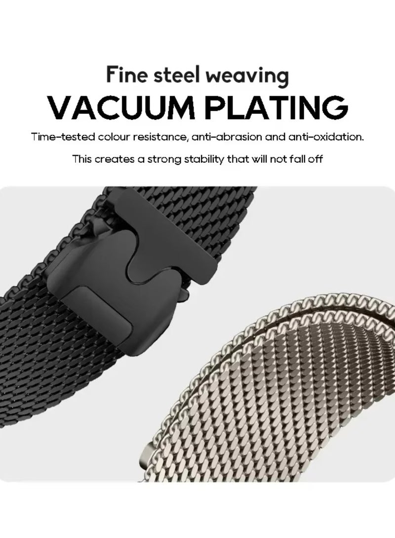 Metal Band for Samsung Galaxy Watch 7 6 5 4 FE 40mm 44mm Watch 5 Pro 45mm 20mm Stainless Steel Mesh Wristband Compatible with Women Men (Pink) - Image 5