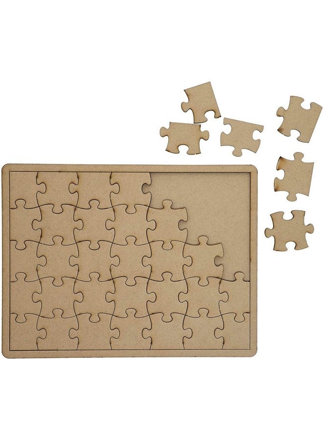 Bright Creations مجموعة من 3 قطع أحجيات خشبية فارغة من القماش، كل قطعة مكونة من 35 قطعة للفنون والحرف اليدوية (10 × 7 بوصة) - Image 4