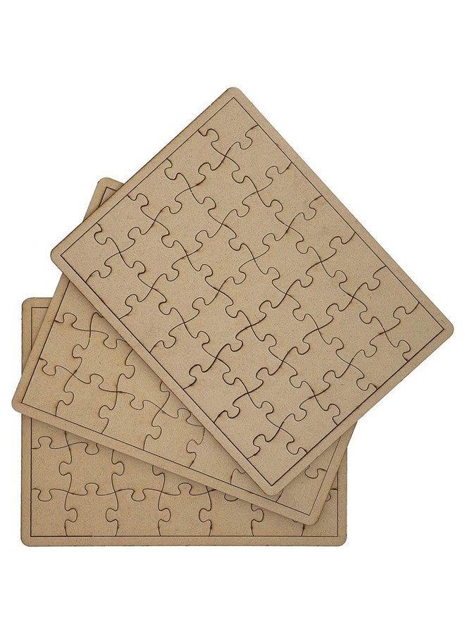 Bright Creations مجموعة من 3 قطع أحجيات خشبية فارغة من القماش، كل قطعة مكونة من 35 قطعة للفنون والحرف اليدوية (10 × 7 بوصة) - Image 5