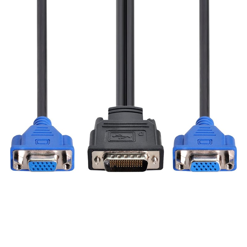 Chenyang كابل تمديد DMS-59Pin 1 إلى 2 VGA RGB 15Pin لمحول الرسوميات للكمبيوتر - Image 3