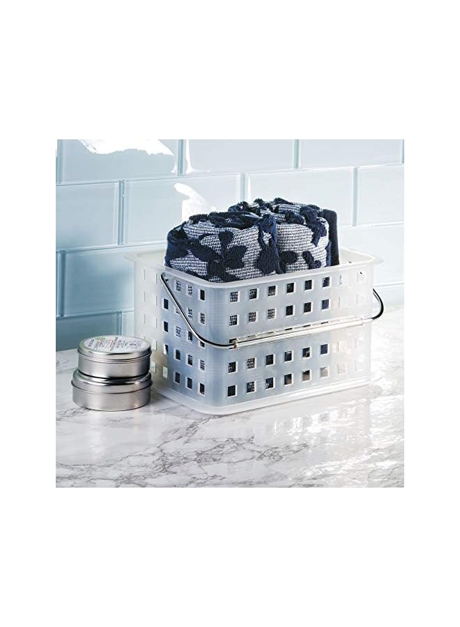 Raxoom Storage Organizer Basket, For Bathroom, Health And Beauty Products - Small, Frost - Image 4