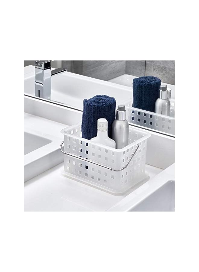 Raxoom Storage Organizer Basket, For Bathroom, Health And Beauty Products - Small, Frost - Image 3