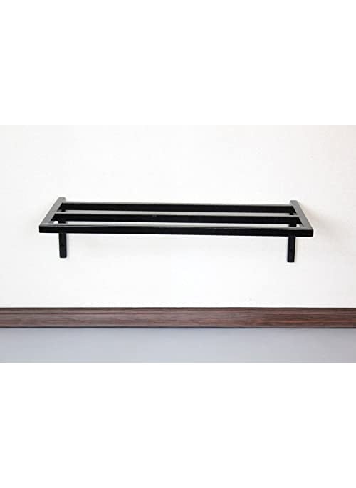 INDIAN DECOR INDIAN DECOR 21406 Metal Shelf For Storing Shoes Loft Shoe Rack Metal Shoe Industrial Metal Metal product For Gift Stand Shoe Rack Metal For Hallway Black LARGE 80cm  - Image 5