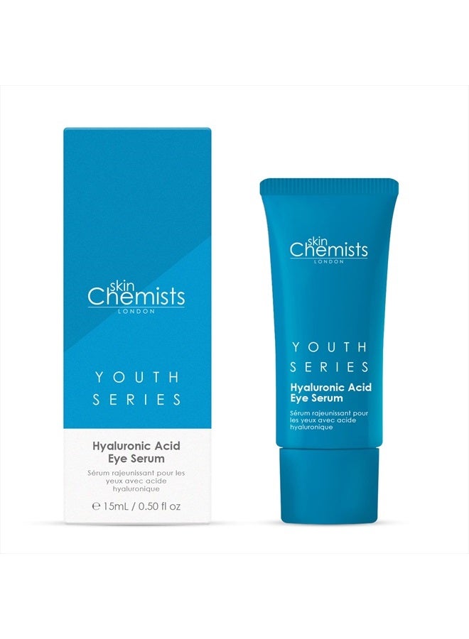 Skin Chemists Hyaluronic Acid 1% Eye Serum | Replumps, Brightens And De-Puffs Eyes | 0.5 Fl Oz - Image 1