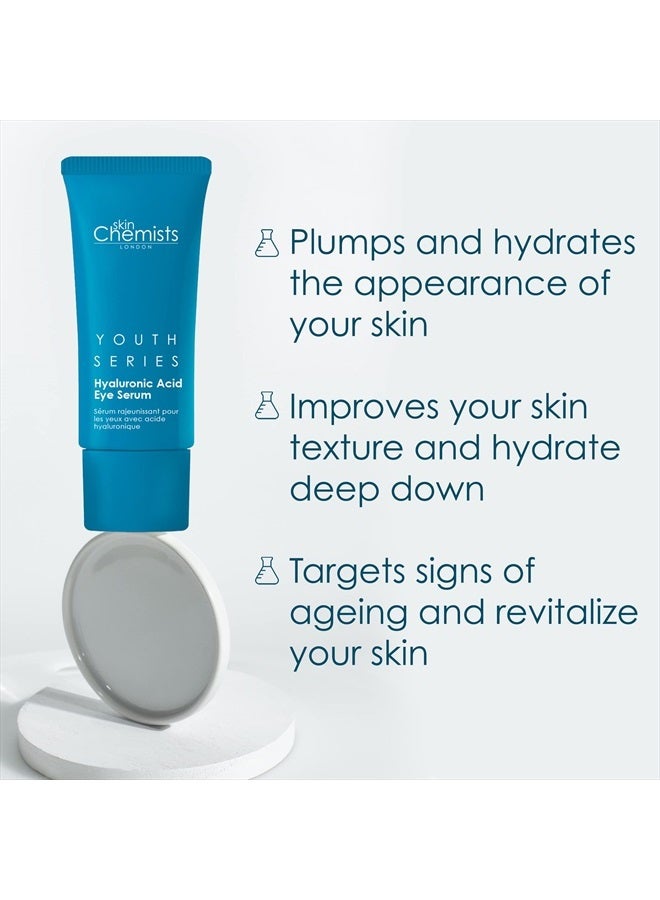 Skin Chemists Hyaluronic Acid 1% Eye Serum | Replumps, Brightens And De-Puffs Eyes | 0.5 Fl Oz - Image 3