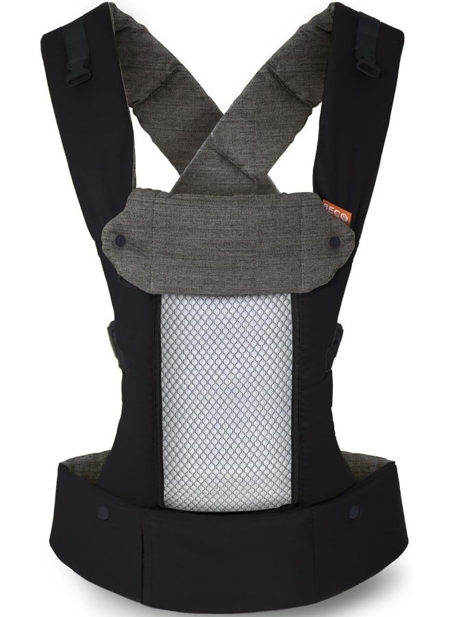Beco 8 Baby Carrier from Newborn to Toddler (7-45lbs) - All in 1 Hybrid Front, Hip and Backpack Style Carrier with Breathable, Cooling Mesh - Black - Image 1