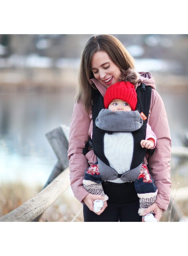 Beco 8 Baby Carrier from Newborn to Toddler (7-45lbs) - All in 1 Hybrid Front, Hip and Backpack Style Carrier with Breathable, Cooling Mesh - Black - Image 3