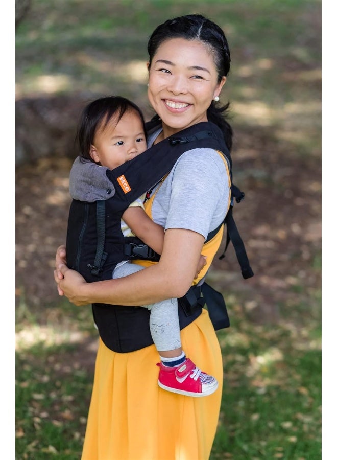 Beco 8 Baby Carrier from Newborn to Toddler (7-45lbs) - All in 1 Hybrid Front, Hip and Backpack Style Carrier with Breathable, Cooling Mesh - Black - Image 2