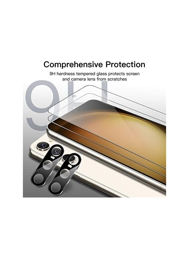 Jetech Screen Protector for Galaxy S23 5G 6.1-Inch with Camera Lens Protector, Tempered Glass Film, Fingerprint ID Compatible, HD Clear, 2-Pack Each - Image 4