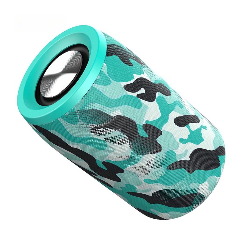 Wireless Speaker Camouflage Cyan: 5W Subwoofer Alloy Diaphragm - BT 5.0 Stable High Fidelity Portable Audio for Outdoor Use, Handsfree Calling - Image 3