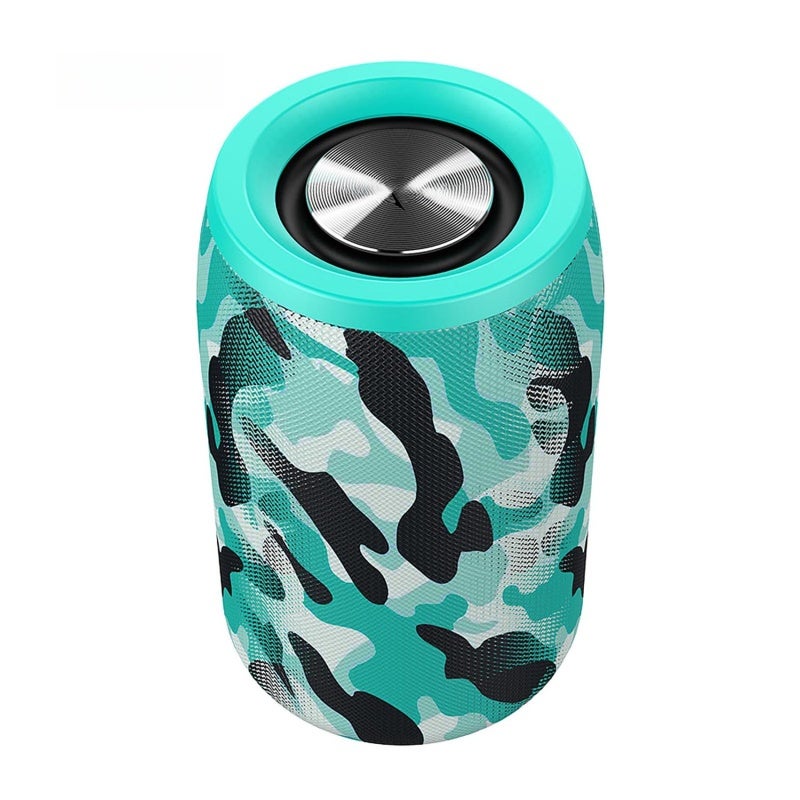 Wireless Speaker Camouflage Cyan: 5W Subwoofer Alloy Diaphragm - BT 5.0 Stable High Fidelity Portable Audio for Outdoor Use, Handsfree Calling - Image 5