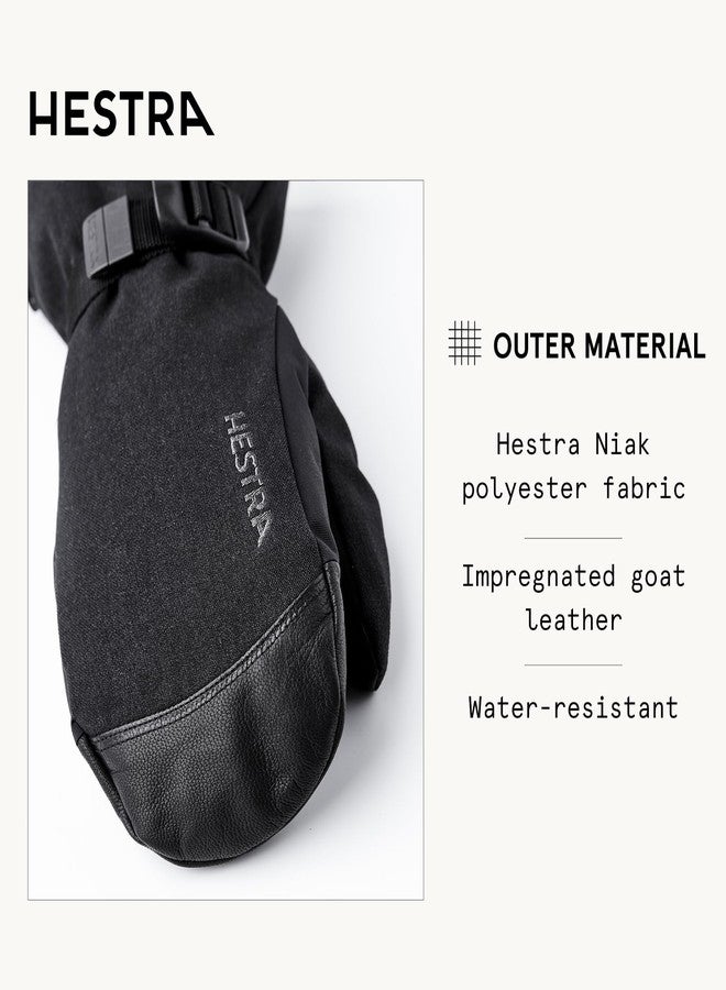 Hestra Unisex Powder Gauntlet Mitt I Leather Mitten for Everyday Winter Wear and Alpine Skiing - Black - 8 - Image 3