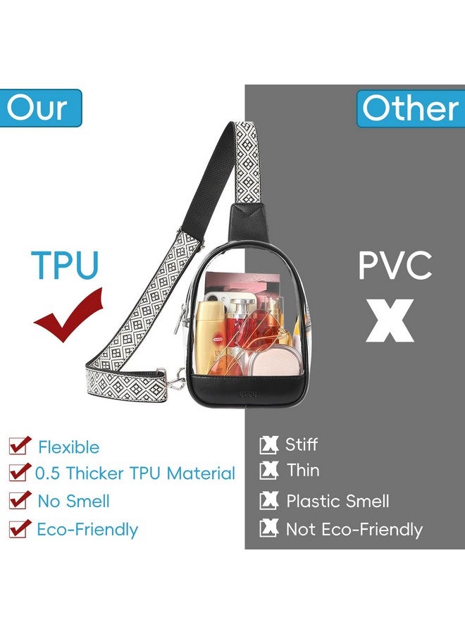 CLUCI Clear Bag for Stadium Events, Clear Bag Purses for women Crossbody Transparent, Crossbody Purses for Concerts Sports - Image 5