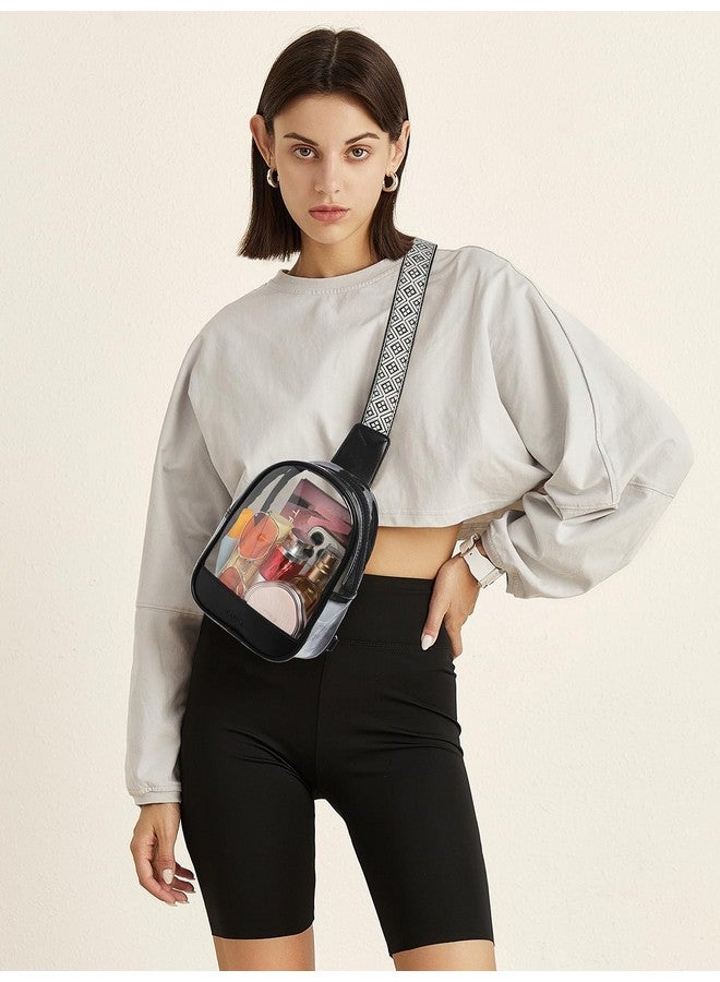 CLUCI Clear Bag for Stadium Events, Clear Bag Purses for women Crossbody Transparent, Crossbody Purses for Concerts Sports - Image 2