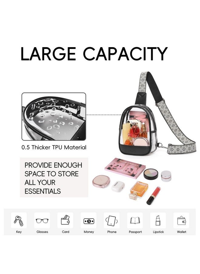 CLUCI Clear Bag for Stadium Events, Clear Bag Purses for women Crossbody Transparent, Crossbody Purses for Concerts Sports - Image 4
