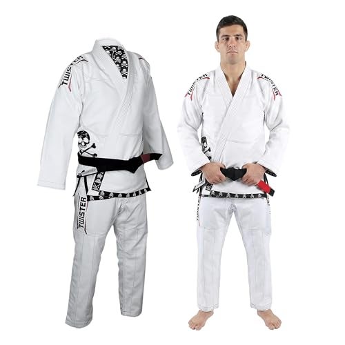 twister fight wear Twister Progress 50 Brazilian Jiu Jitsu Gi BJJ Gi Lightweight Preshrunk Pearl Weave With Pants and Jacket 475gram WHITE A2 - Image 3