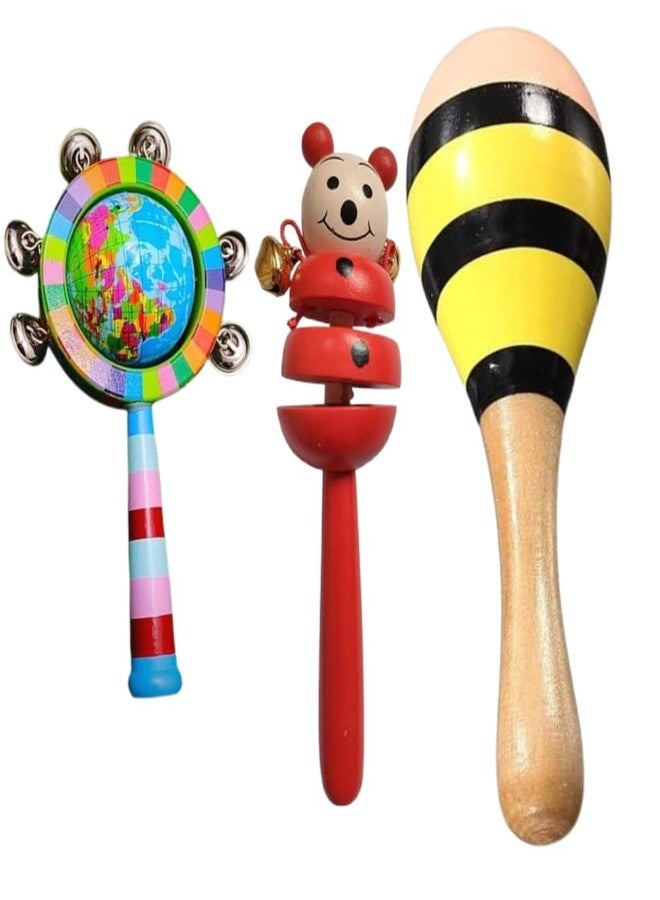 SubiMouIQ Baby Rattle Gift Set - Vibrant & Engaging Toys for Newborns | Colorful Textures, Rattling Sounds & Easy Grasp Design | Enhances Sensory Development & Curiosity | Perfect Baby Gift - Made in India (3 set combo) - Image 1