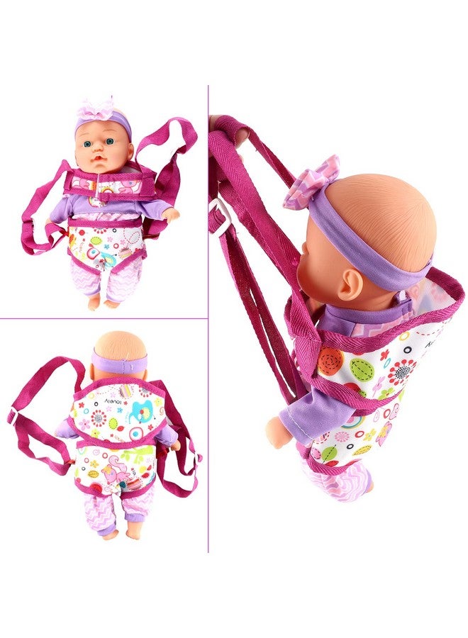 deAO Kids Baby Doll Stroller Nursery Role Play Set With A Variety Of Feeding Toy And Play Mat Travel Cot Baby Carrier Stroller And Travel Bag - Image 4