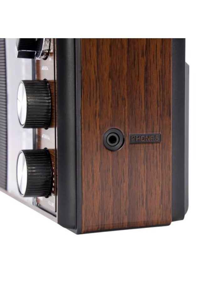 GEEPAS - 10 Band Rechargeable Radio with Bluetooth, FM/MP3/TF/USB Features, GR6842N, Brown/Black - Image 1