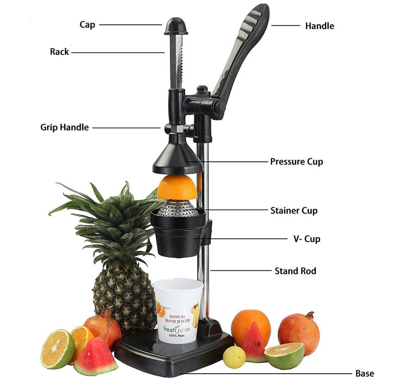 Hand Press Juicer with Food Grade Pressure Cup Hand Press Citrus Fruit Juicer Machine Squeezer for Fruits Vegetables  - Image 3
