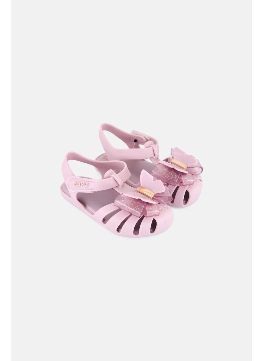Zaxy Toddlers Girl Butterfly Velcro Sandals, Light Purple  - Image 1