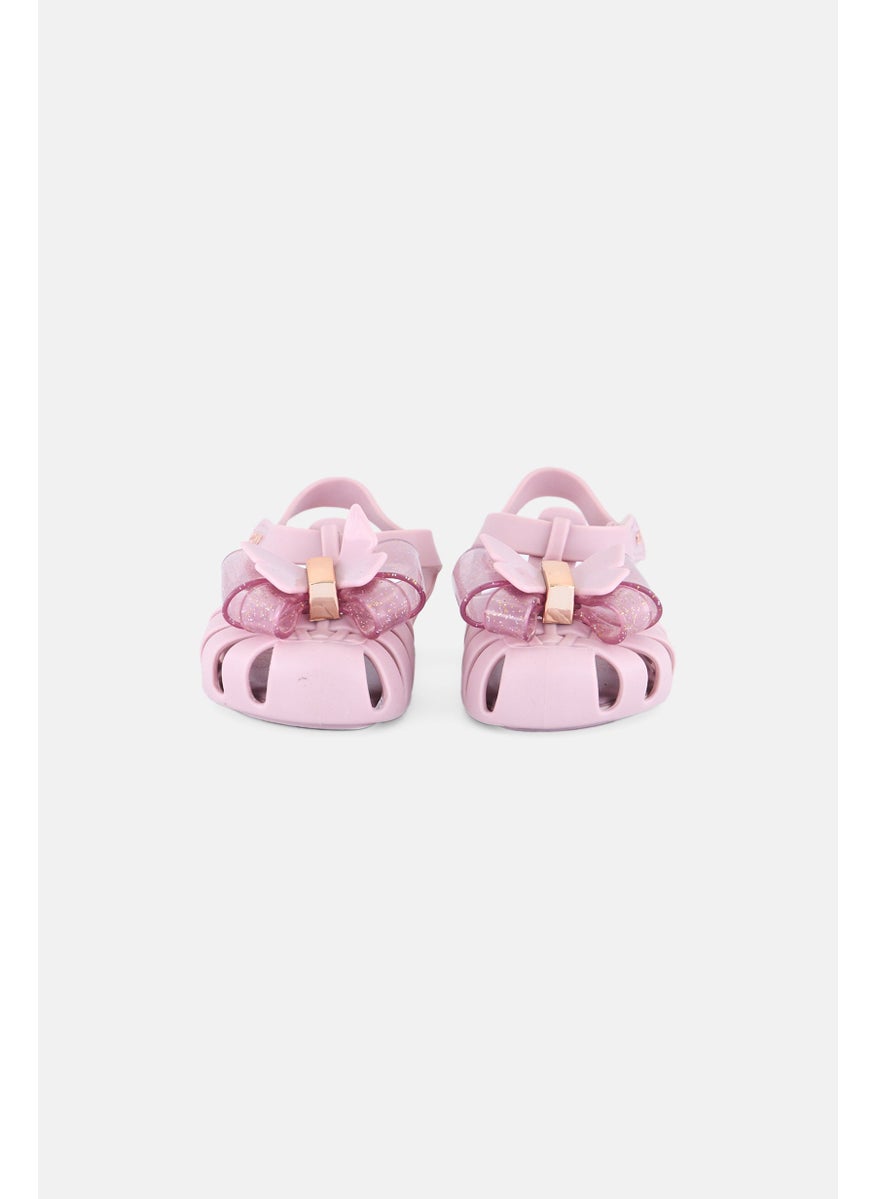 Zaxy Toddlers Girl Butterfly Velcro Sandals, Light Purple  - Image 4