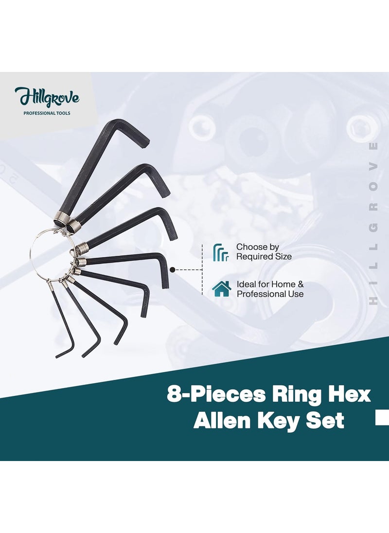 Hillgrove Hillgrove HGCM565M1 8 Pieces Full Hex Allen Key Kit with 10in1 Socket Set Spanner Goti Wrench L Shape Repair Tool Set for BikeBicycleCycleGuitar Allen Key Set  - Image 2