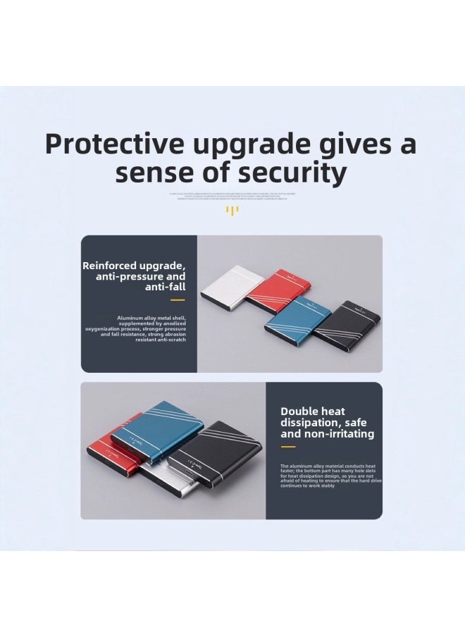 ماركة غير محددة القرص الصلب المحمول SSD ذو الحالة الصلبة 1 تيرابايت 2 تيرابايت بسعة مختلفة للقرص الصلب الخارجي - السعة: سرعة عالية 1 تيرابايت - الواجهة: أحمر  - Image 3