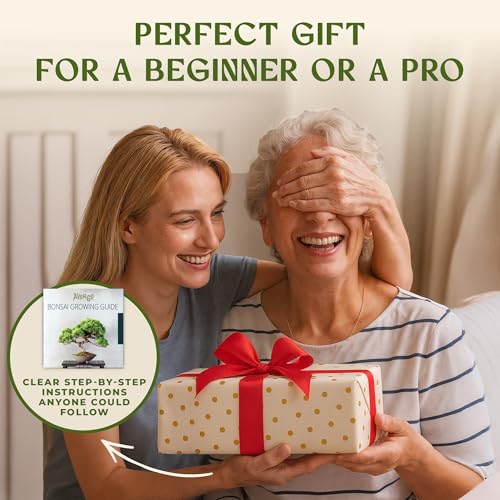 AVERGO Bonsai Tree Kit for Beginners – 5X Unique Japanese Bonzai Trees | Complete Indoor Starter Kit for Growing Plants with Bonsai Seeds, Tools & Planters – Gardening Gifts for Women & Men - Image 5