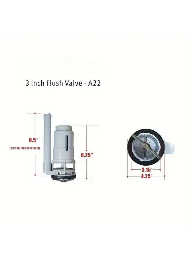 3 Inch Dual Flush Valve 9 75 Height Toilet Repair Kit High Pressure Water Tank Parts - Image 5