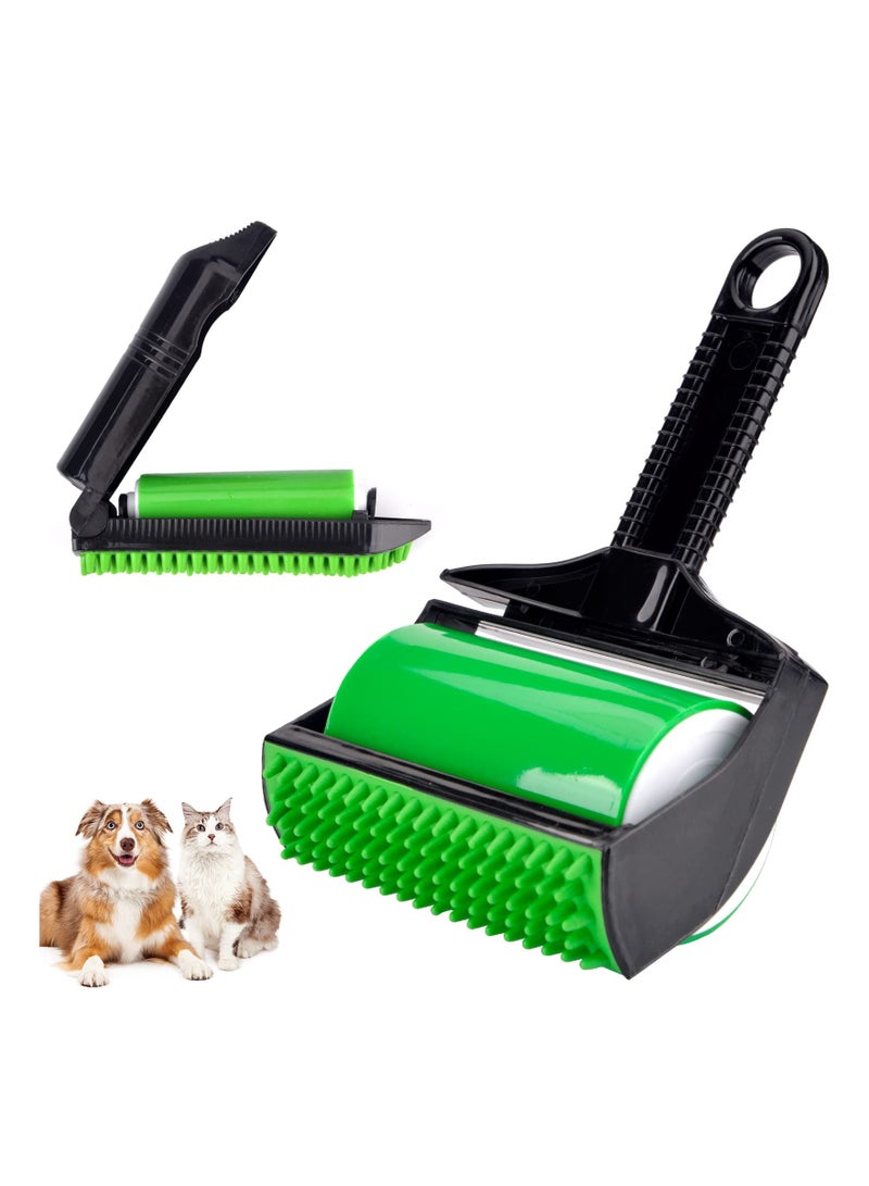SYOSI Stick It Roller, Silicone Lint Roller Remover Pet Hair Remover Roller Stick It Hair Remover Reusable Washable Hair Cleaner Clothes and Carseats Hair Cleaner for Clothes, Pet Hairs, Carseats (Green) - Image 1