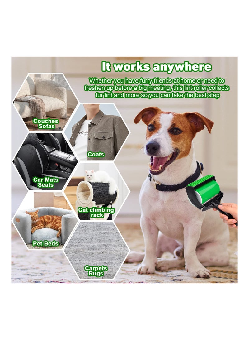 SYOSI Stick It Roller, Silicone Lint Roller Remover Pet Hair Remover Roller Stick It Hair Remover Reusable Washable Hair Cleaner Clothes and Carseats Hair Cleaner for Clothes, Pet Hairs, Carseats (Green) - Image 4