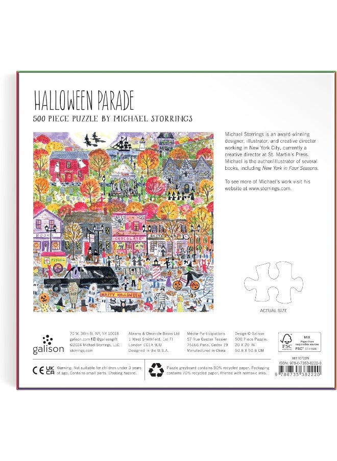 Galison Galison Michael Storrings Halloween Parade 500 Piece Puzzle  - Image 4