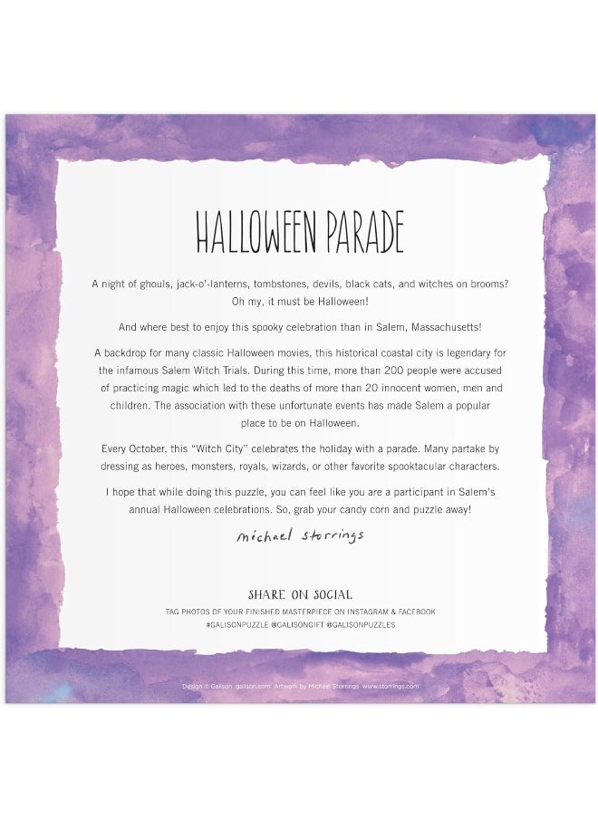 Galison Galison Michael Storrings Halloween Parade 500 Piece Puzzle  - Image 2