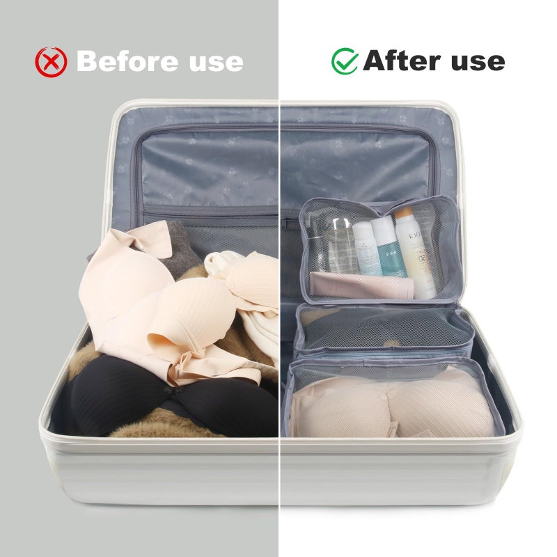 CvoMep 6 Pcs Packing Cubes Luggage Organizers Small Mesh Clothing Underwear Bag Foldable Laundry Bags for Travel Hiking Camping Backpacking - Image 3
