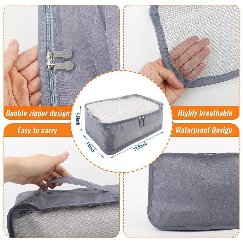 CvoMep 6 Pcs Packing Cubes Luggage Organizers Small Mesh Clothing Underwear Bag Foldable Laundry Bags for Travel Hiking Camping Backpacking - Image 2