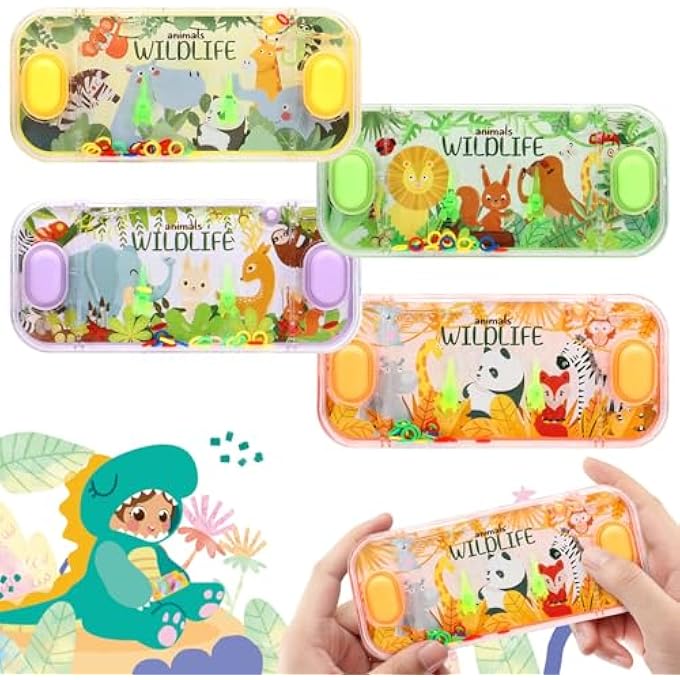 HANDHELD WATER GAME, 4 PACKS ANIMAL THEME WATER RING TOSS HANDHELD GAME PARTY FAVOR WATER GAMES FOR KIDS HANDHELD STOCKING STUFFERS - Image 2