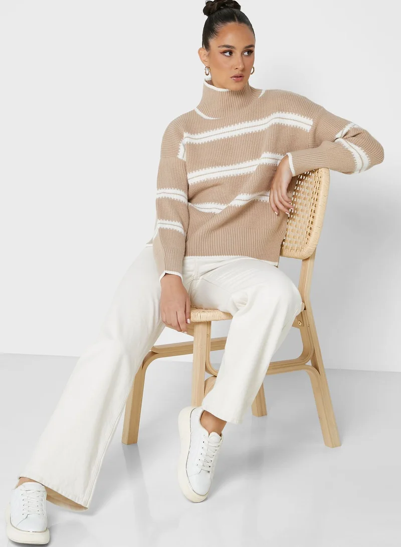ELLA Stripe Intarsia Sweater