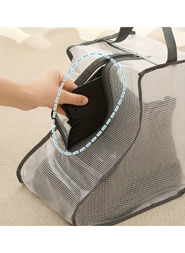 Rozino 2 PCS Houndstooth Non-Woven Multifunctional Dustproof Shoe Storage Bag  - Image 2