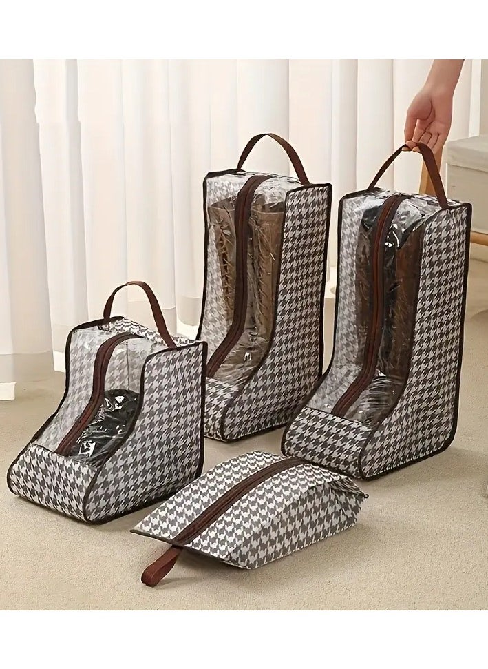 Rozino 2 PCS Houndstooth Non-Woven Multifunctional Dustproof Shoe Storage Bag  - Image 5