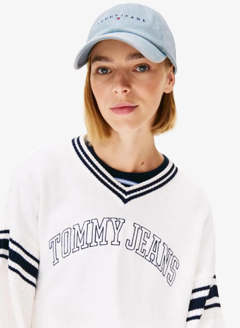 تومي جينز قبعة لينرا دنيم منحنية القمة