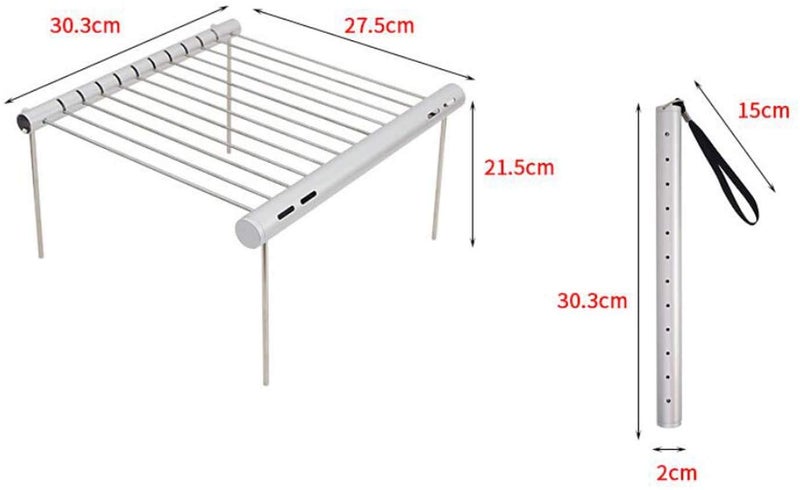 Abhsant Stainless Steel Portable Combined Charcoal Barbecue BBQ Grill - Image 2