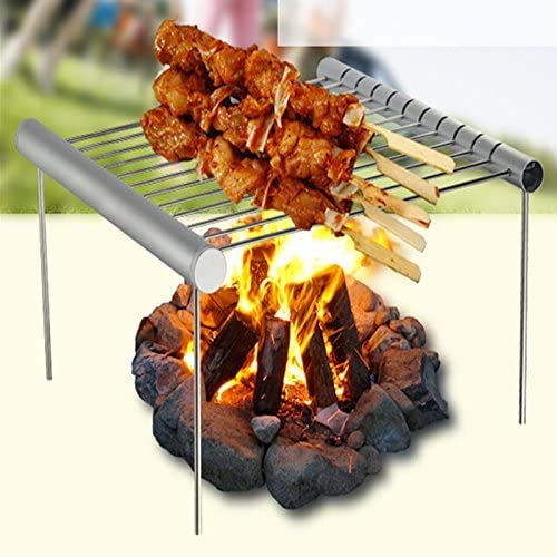 Abhsant Stainless Steel Portable Combined Charcoal Barbecue BBQ Grill - Image 1