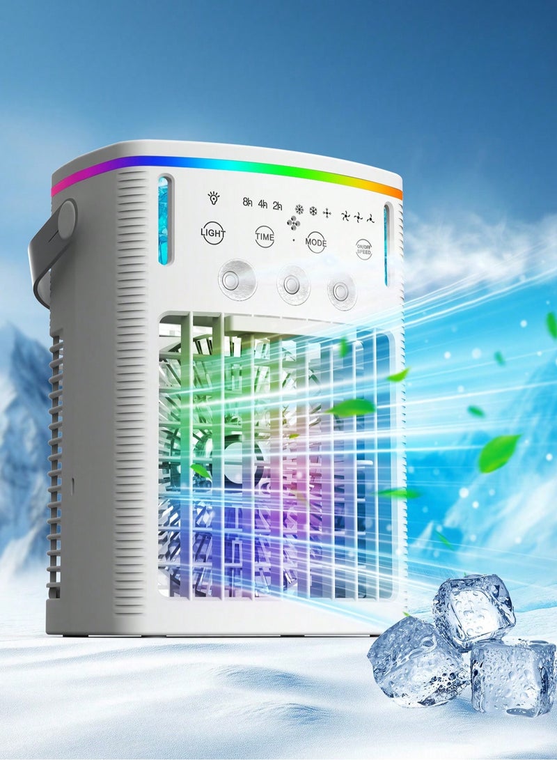 ميسا مبرد ومرطب هواء محمول يعمل عبر USB بسعة 1000 مل مع جهاز تحكم عن بُعد، 3 سرعات ومؤقت للاستخدام المنزلي أو المكتبي - Image 1