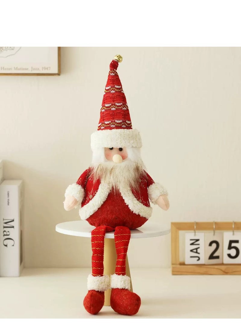 Long Leg Christmas Plush Doll Santa Christmas Doll Standing Plush Toy for Holiday Winter Home Decoration - Image 1