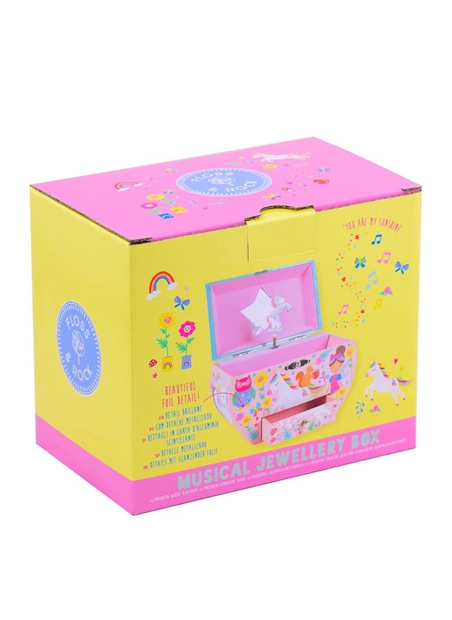 Floss & Rock - Jewellery Box for Kids | Rainbow Fairy Oval Musical Jewellery Box | Beautiful Storage Box for Little Treasures & Keepsakes - Image 1