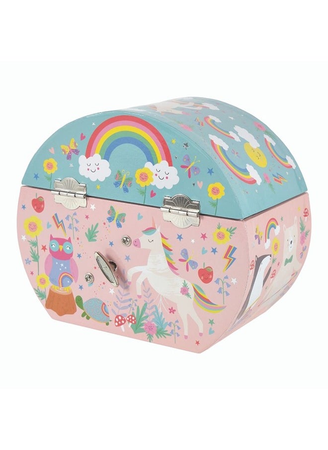Floss & Rock - Jewellery Box for Kids | Rainbow Fairy Oval Musical Jewellery Box | Beautiful Storage Box for Little Treasures & Keepsakes - Image 1