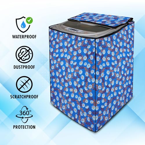 Lithara Top Load Fully Automatic Washing Machine Cover for LG, Samsung, IFB, Whirlpool, Suitable for 7 kg & 7.5 KG - Waterproof, Dustproof Cover (Print-1) - Image 4