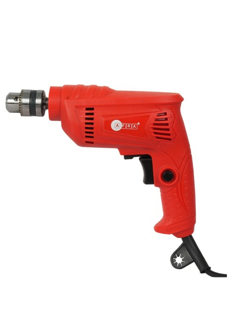 AFRA AFRA Electric Drill 450W, 0-3300 R/Min Lightweight Φ10Mm Steel/Φ25Mm Wood Variable Speed Double Bearings Jumping Control Lock-On Switch  - Image 1